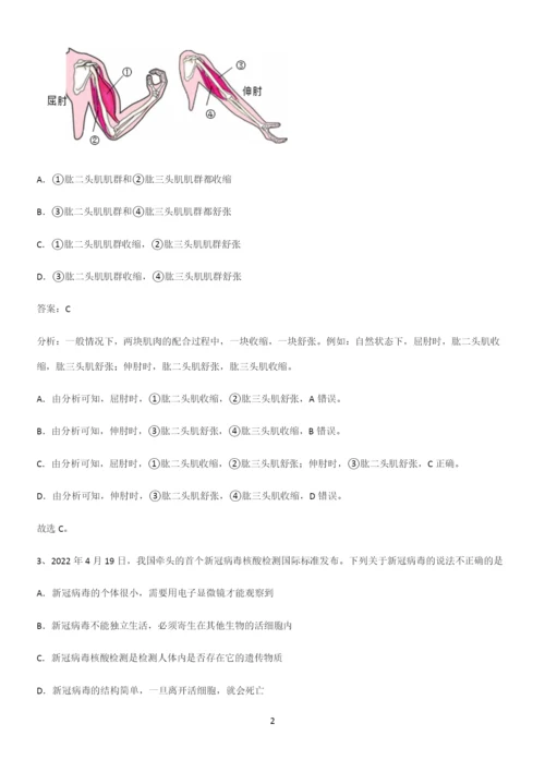 人教版初中生八年级上册第五单元生物圈中的其他生物易混淆知识点.docx