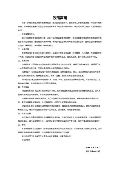 政策声明