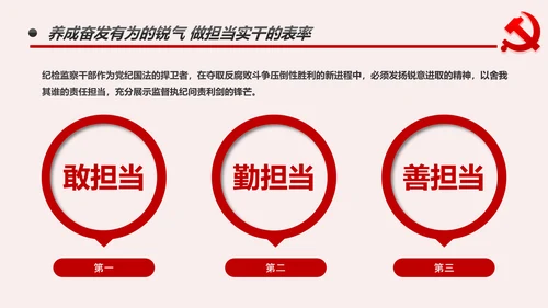 纪检监察干部做新时代忠诚干净担当的表率PPT模板