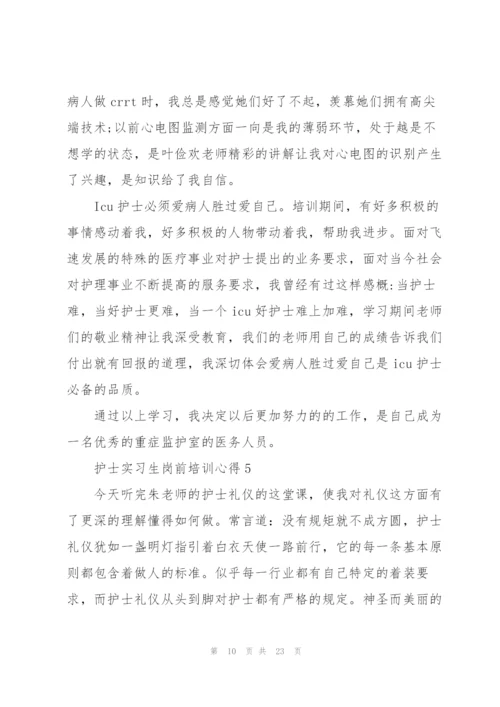 护士实习生岗前培训心得十篇.docx