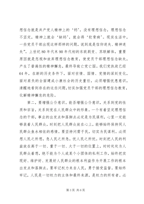 坚定理想信念心得体会：强化带头意识,做坚定理想信念的表率 (4).docx