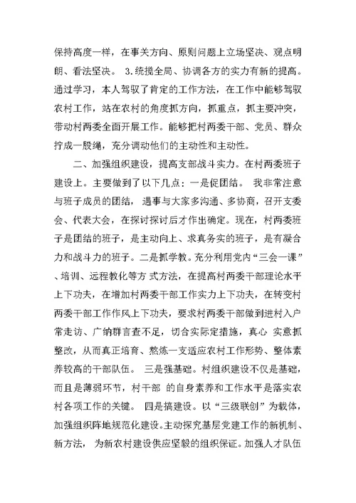 农村支部书记度述职报告