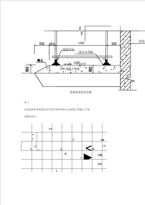 落地脚手架搭设方案