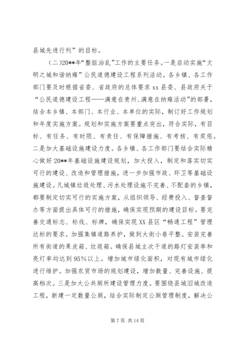 县“整脏治乱”专项行动工作会议讲话稿.docx