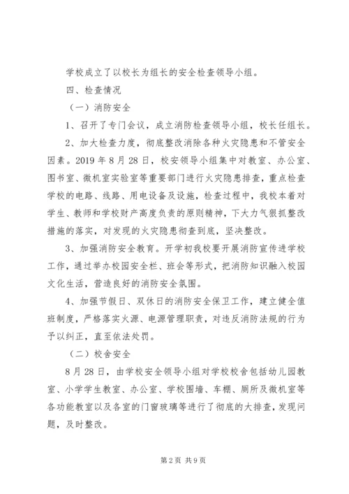 开学安全工作自查报告.docx