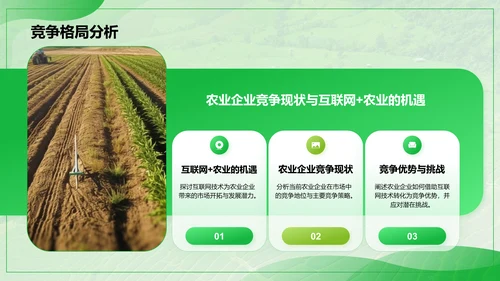 绿色商务风互联网+现代农业PPT模板