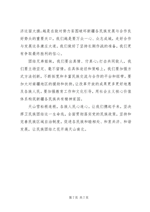 新疆维护稳定心得感悟.docx