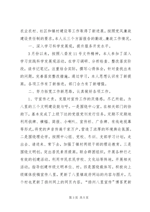 宣传委员述职述廉报告2篇.docx