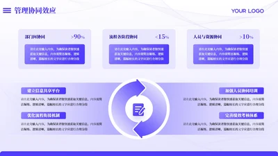 紫色商务风7项循环PPT单页