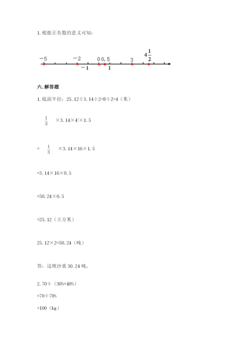 冀教版小升初数学模拟试卷附答案【满分必刷】.docx