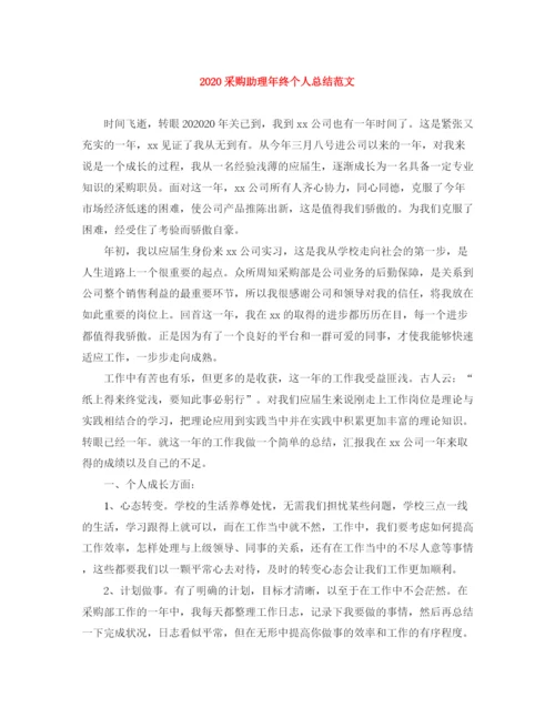 精编之采购助理年终个人总结范文.docx