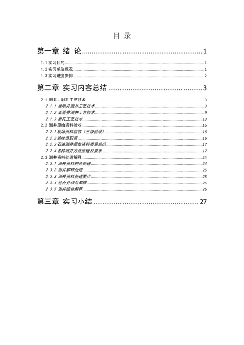 中石化西南测井实习报告--本科生实习报告.docx