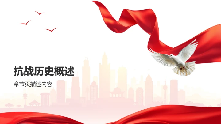 抗战历史教育宣传展示PPT模板