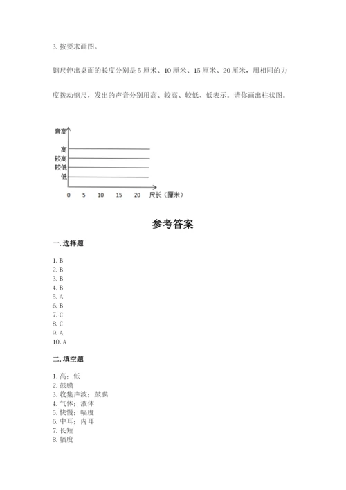 教科版科学四年级上册第一单元《声音》测试卷含答案（满分必刷）.docx