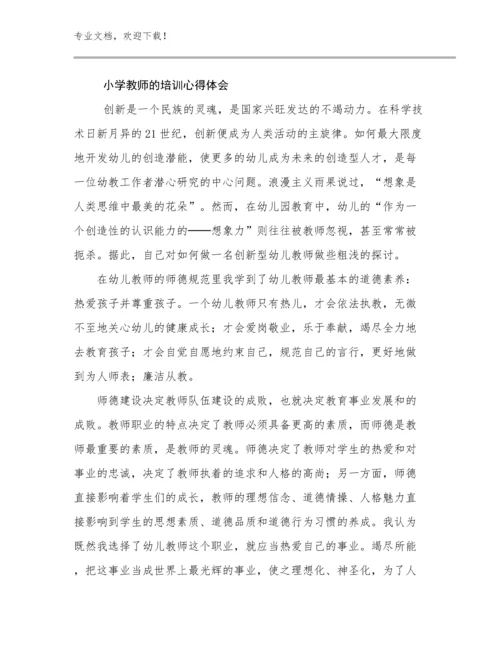 最新小学教师的培训心得体会例文25篇文档选编.docx