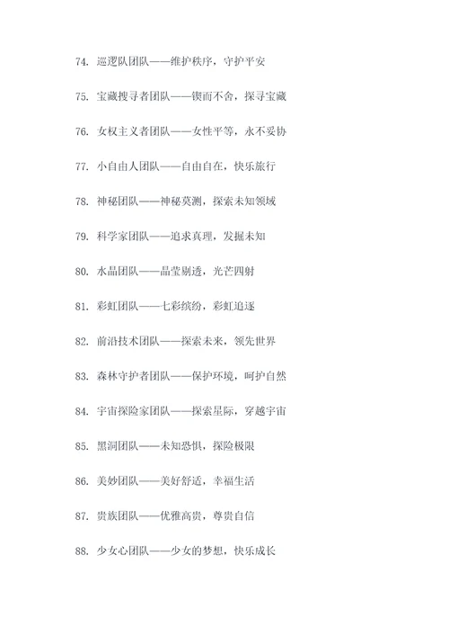 第二组团队名字和口号