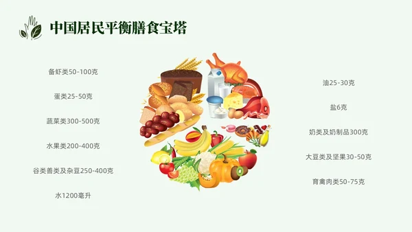 简约营养师培训实拍果蔬中国居民膳食指南PPT模板全民营养周
