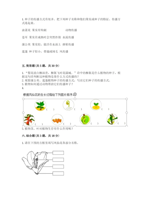 科学四年级下册第一单元植物的生长变化测试卷（原创题）.docx