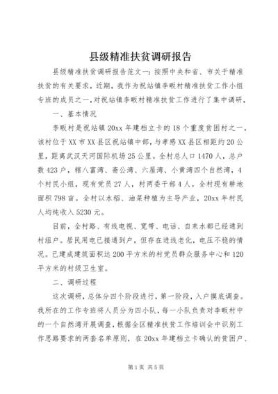 县级精准扶贫调研报告.docx