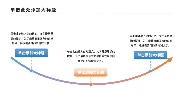 简约3项流程时间轴PPT