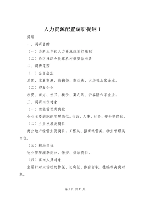 人力资源配置调研提纲1.docx