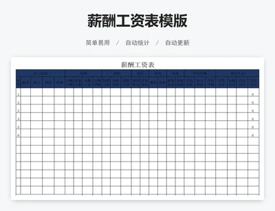 薪酬工资表模版