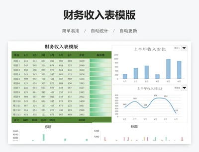 财务收入表模版