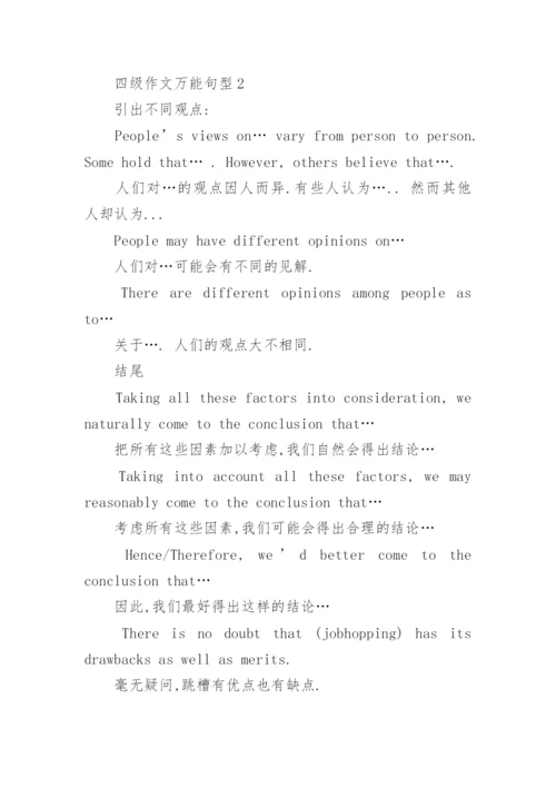 英语四级作文万能句型模板范文.docx