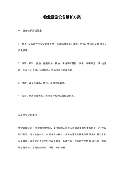 物业设施设备维护方案.docx