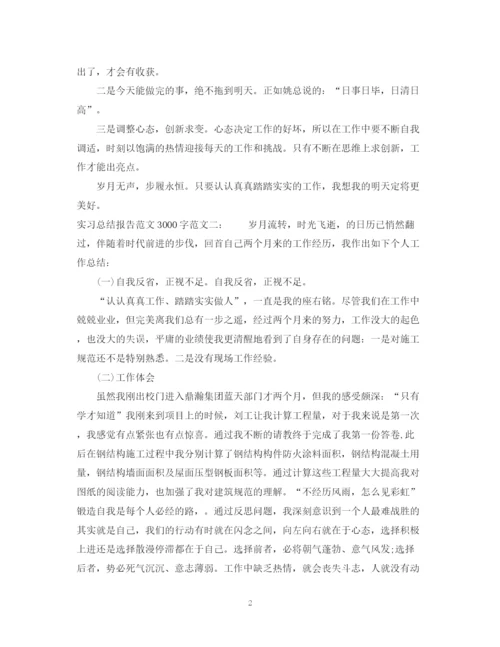 精编之实习总结报告范文3000字.docx