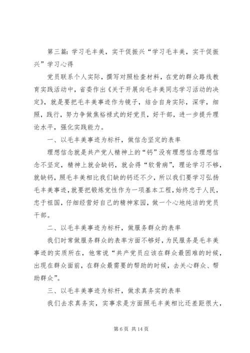 学习毛丰美实干促振兴专题研讨发言提纲.docx