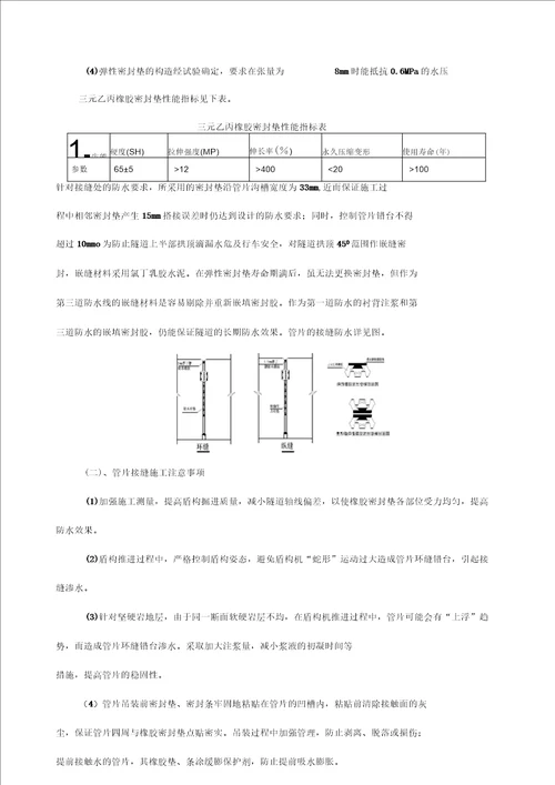 区间隧道结构防水施工方案