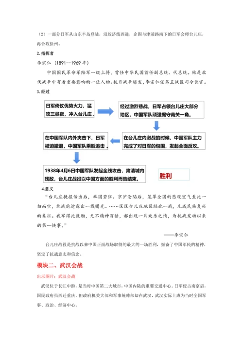 第20课 正面战场的抗战  教案