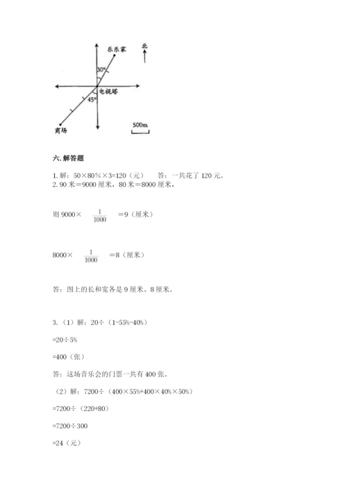 哈尔滨市南岗区六年级下册数学期末测试卷参考答案.docx