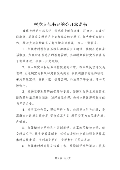 村党支部书记的公开承诺书 (2).docx