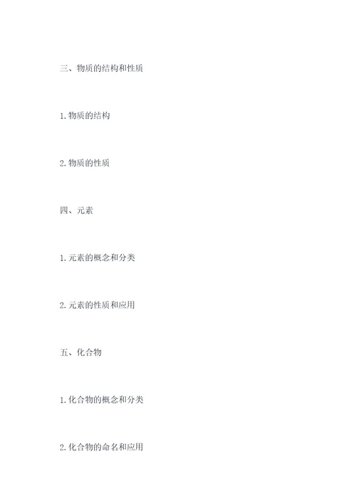 陕西高考化学提纲