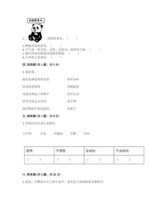 教科版一年级下册科学期末测试卷及答案【最新】.docx