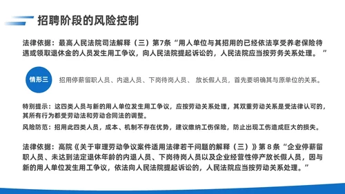 简约蓝色实拍风企业用工风险防范企业员工PPT课件
