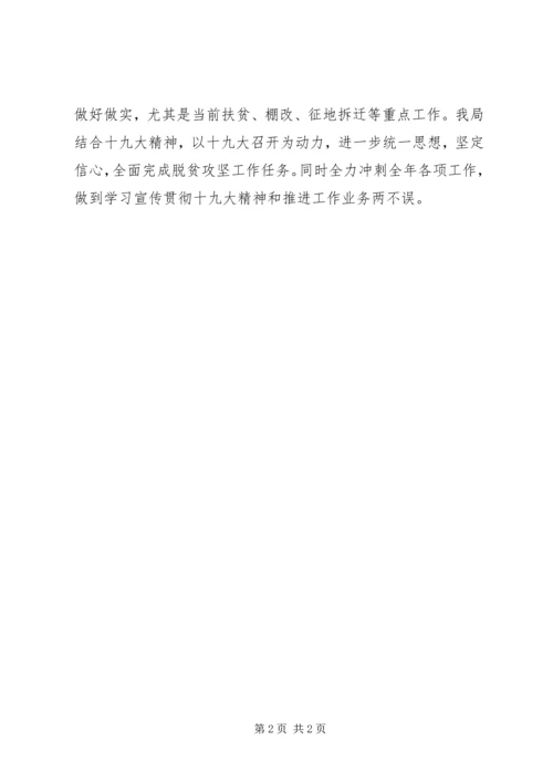 学习贯彻十九大精神情况汇报 (5).docx