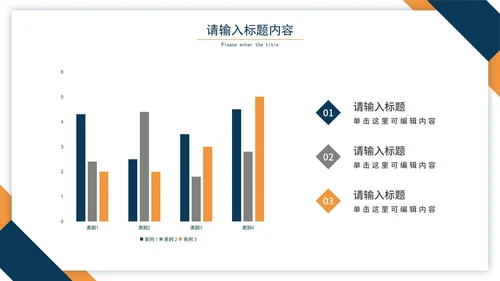 蓝橙简约商务工作汇报通用PPT模板