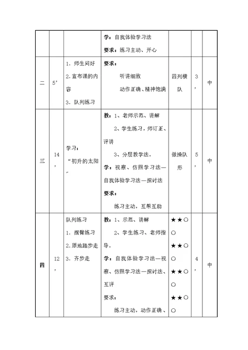 小学五年级体育教案上册全集