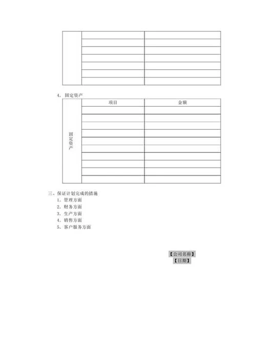 财务收支计划-Word范文