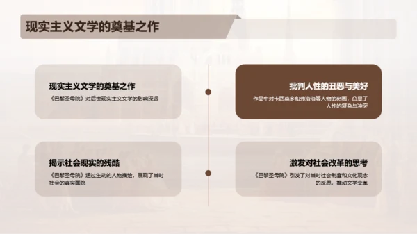 橙色复古读书笔记巴黎圣母院PPT模板