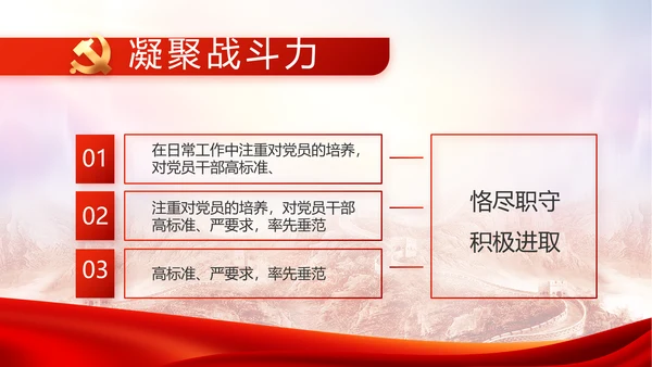 红色大气基层党建廉政述职报告PPT