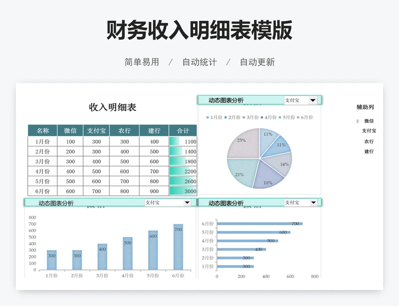 财务收入明细表模版