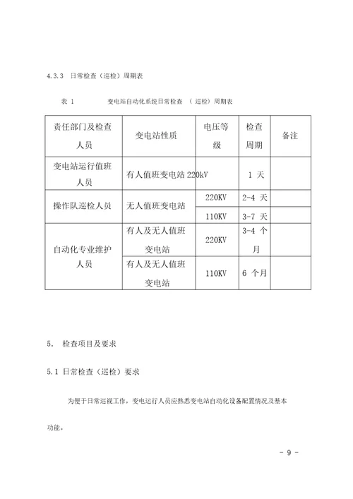 变电站自动化系统日常检查巡检规范