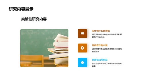 农学研究新里程