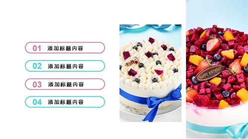 美食蛋糕甜点下午茶点心糕点早餐PPT模板