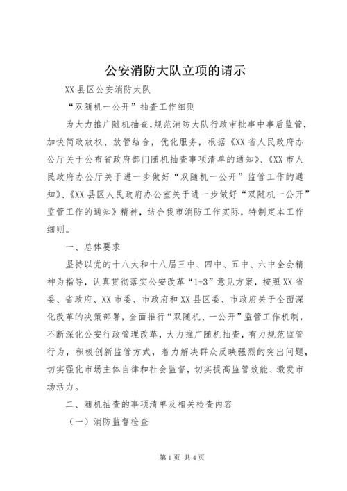 公安消防大队立项的请示.docx