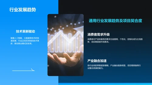 蓝色科技风商业计划书项目介绍PPT模板